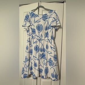 Lane Bryant Flutter Sleeve Tie Back Dress - 14